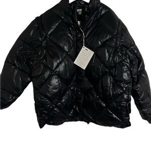 Top Shop Women's Black Quilted Jacket